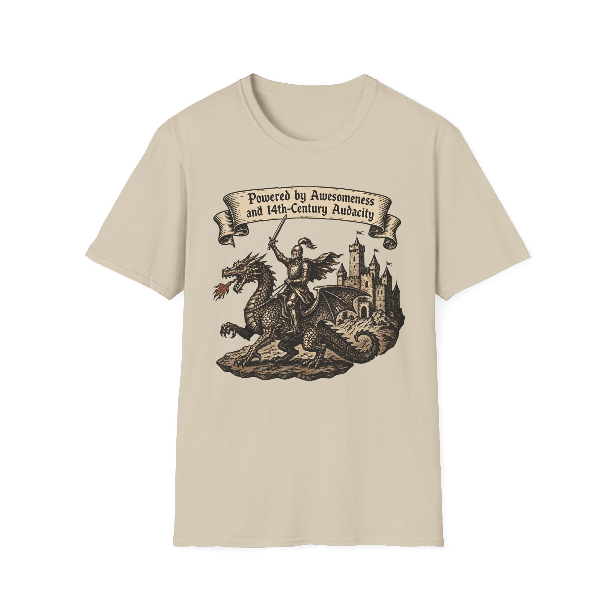Powered by Awesomeness and 14th-Century Audacity T-Shirt