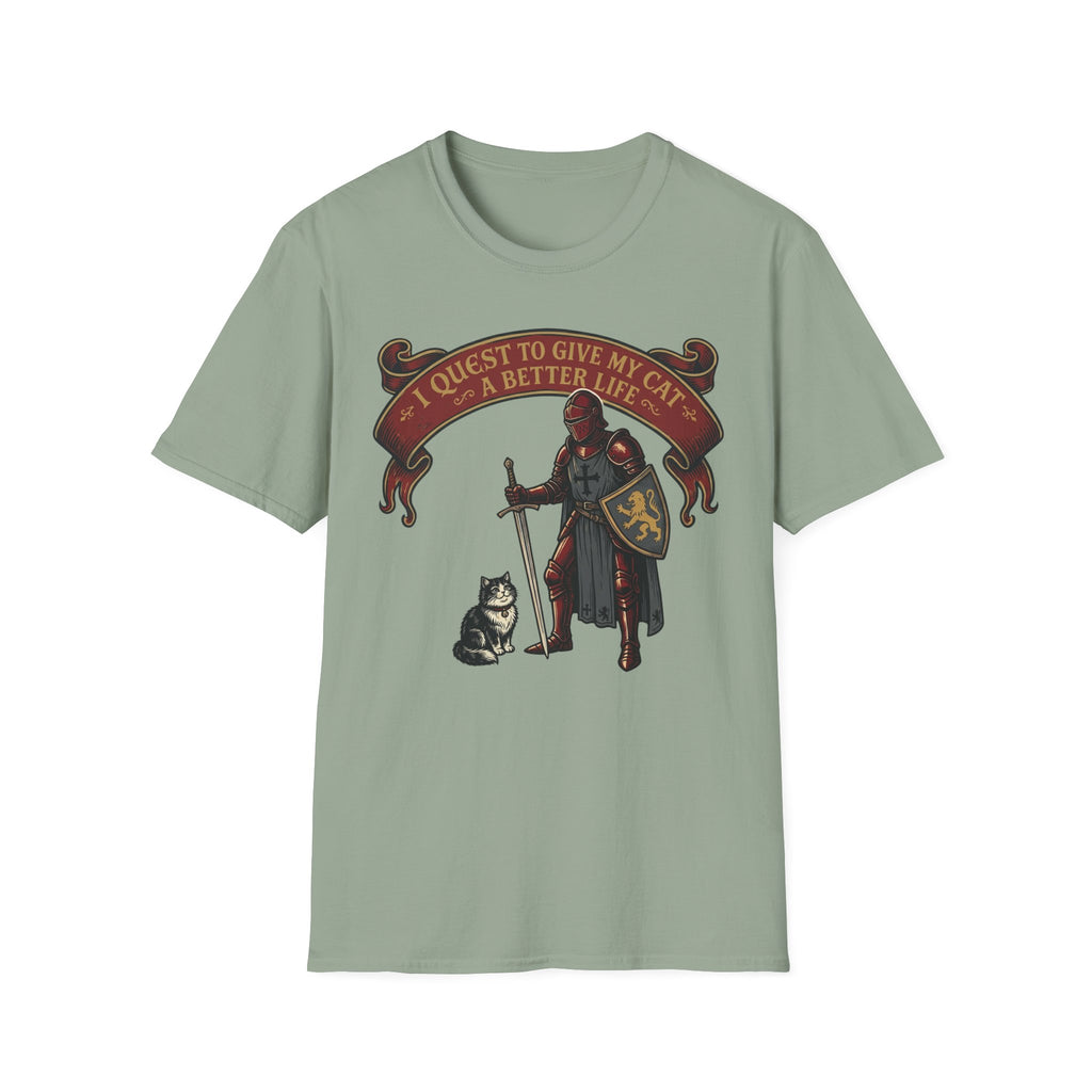 I Quest To Give My Cat A Better Life T-Shirt