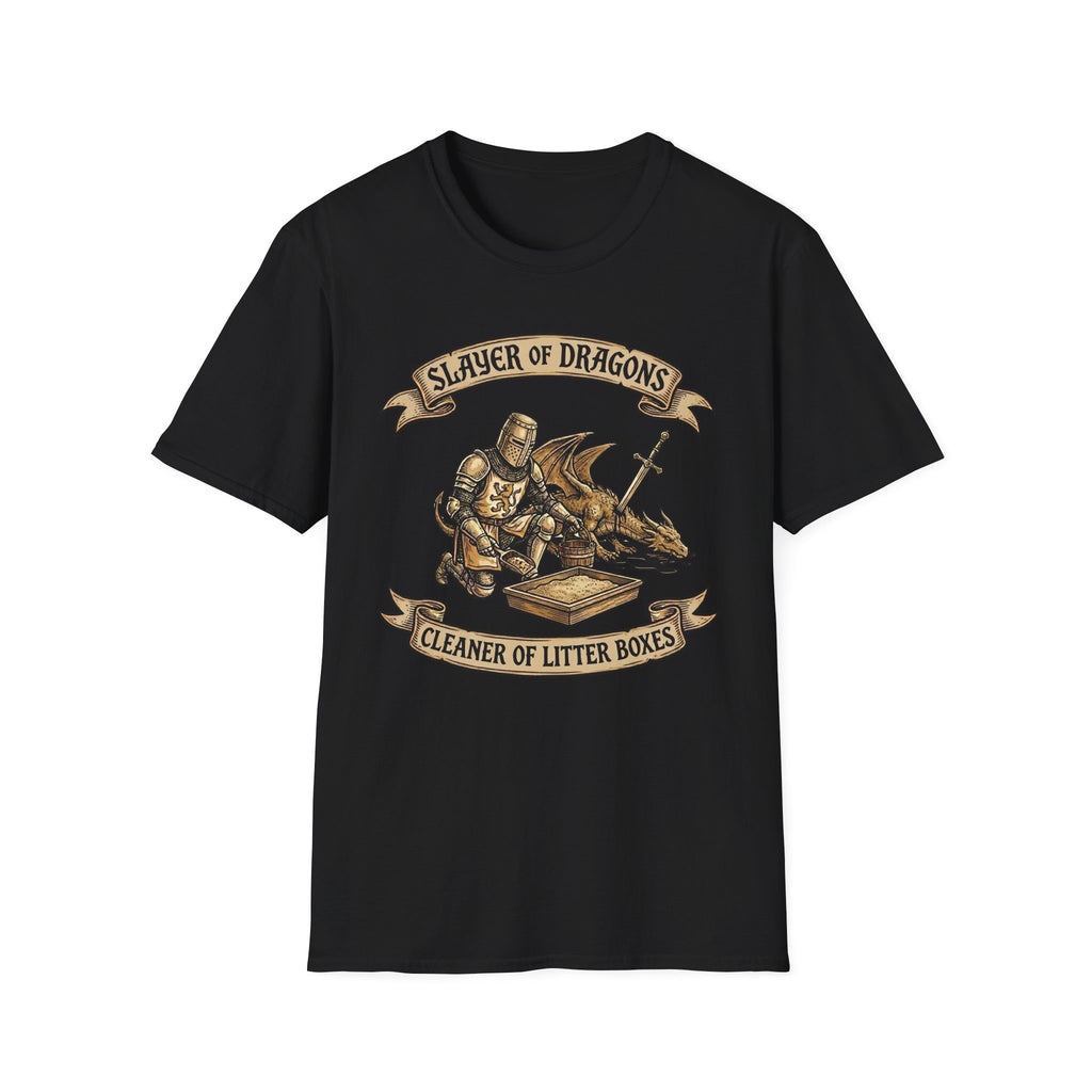 Slayer of Dragons Cleaner of Litter Boxes T-Shirt
