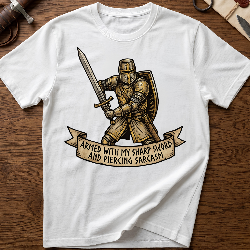 Armed with my sharp sword and piercing sarcasm T-Shirt